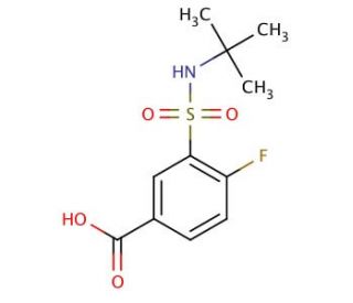 3-[(tert-butylamino)sulfonyl]-4-fluorobenzoic acid - chemical structure image