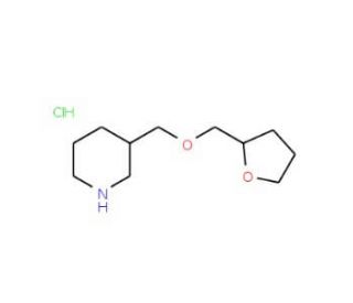 3-[(Tetrahydro-2-furanylmethoxy)methyl]piperidine hydrochloride - chemical structure image