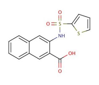 3-[(thien-2-ylsulfonyl)amino]-2-naphthoic acid - chemical structure image
