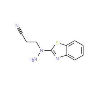 3-[1-(1,3-Benzothiazol-2-yl)hydrazino]-propanenitrile - chemical structure image