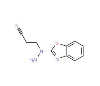 3-[1-(1,3-Benzoxazol-2-yl)hydrazino]propanenitrile (CAS 93794-06-0) - chemical structure image