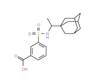 3-({[1-(1-adamantyl)ethyl]amino}sulfonyl)benzoic acid - chemical structure image