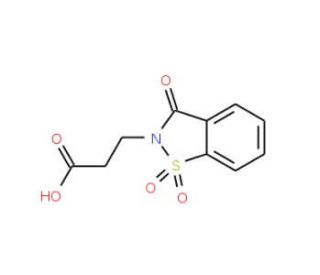 3-(1,1-dioxido-3-oxo-1,2-benzisothiazol-2(3H)-yl)propanoic acid (CAS 83747-21-1) - chemical structure image