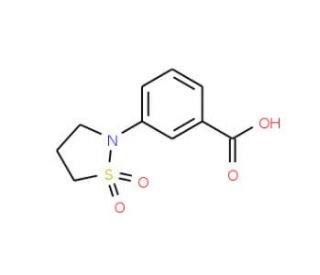 3-(1,1-dioxidoisothiazolidin-2-yl)benzoic acid - chemical structure image