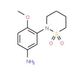 3-(1,1-Dioxo-1lambda*6*-[1,2]thiazinan-2-yl)-4-methoxy-phenylamine - chemical structure image
