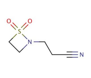 3-(1,1-dioxo-1&lambda;{6},2-thiazetidin-2-yl)propanenitrile - chemical structure image