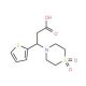 3-(1,1-Dioxo-1lambda~6~,4-thiazinan-4-yl)-3-(2-thienyl)propanoic acid - chemical structure image