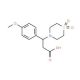 3-(1,1-Dioxo-1lambda~6~,4-thiazinan-4-yl)-3-(4-methoxyphenyl)propanoic acid - chemical structure image