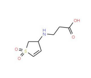 3-(1,1-Dioxo-2,3-dihydro-1H-1lambda*6*-thiophen-3-ylamino)-propionic acid - chemical structure image