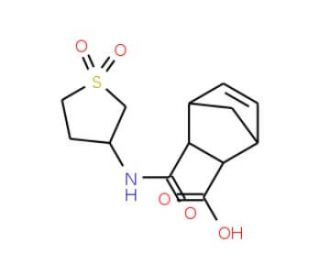 3-(1,1-Dioxotetrahydro-1lambda*6*-thiophen-3-ylca-rbamoyl)bicyclo[2.2.1]hept-5-ene-2-carboxylic acid - chemical structure ima
