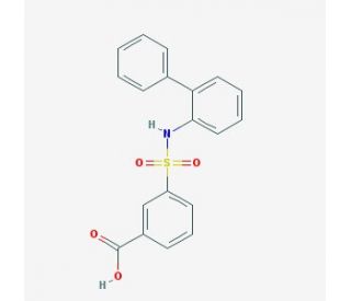 3-[(1,1&prime;-biphenyl-2-ylamino)sulfonyl]benzoic acid - chemical structure image