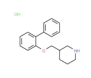 3-[([1,1&prime;-Biphenyl]-2-yloxy)methyl]piperidinehydrochloride - chemical structure image