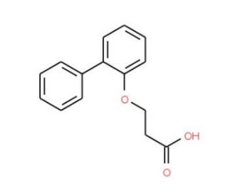3-(1,1&prime;-biphenyl-2-yloxy)propanoic acid - chemical structure image
