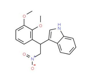 3-[1-(2,3-Dimethoxy-phenyl)-2-nitro-ethyl]-1H-indole (CAS 33723-32-9) - chemical structure image