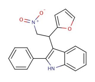 3-[1-(2-furyl)-2-nitroethyl]-2-phenyl-1H-indole - chemical structure image