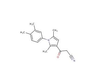 3-[1-(3,4-Dimethyl-phenyl)-2,5-dimethyl-1H-pyrrol-3-yl]-3-oxo-propionitrile - chemical structure image