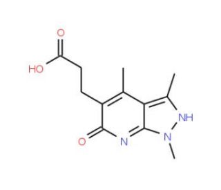 3-(1,3,4-trimethyl-6-oxo-6,7-dihydro-1H-pyrazolo[3,4-b]pyridin-5-yl)propanoic acid - chemical structure image