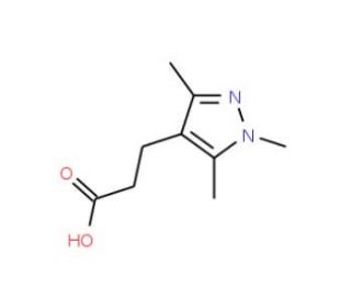 3-(1,3,5-Trimethyl-1H-pyrazol-4-yl)propanoic acid - chemical structure image