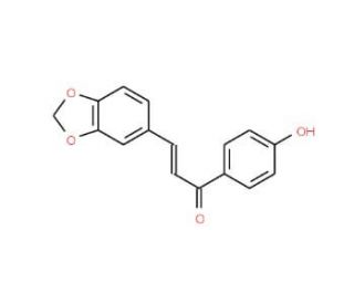 3-(1,3-Benzodioxol-5-yl)-1-(4-hydroxyphenyl)-2-propen-1-one (CAS 19152-39-7) - chemical structure image