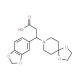 3-(1,3-Benzodioxol-5-yl)-3-(1,4-dioxa-8-azaspiro-[4.5]dec-8-yl)propanoic acid - chemical structure image