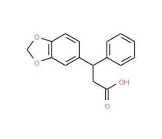 3-(1,3-Benzodioxol-5-yl)-3-phenylpropanoic acid - chemical structure image