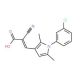 3-[1-(3-chlorophenyl)-2,5-dimethyl-1H-pyrrol-3-yl]-2-cyanoprop-2-enoic acid - chemical structure image