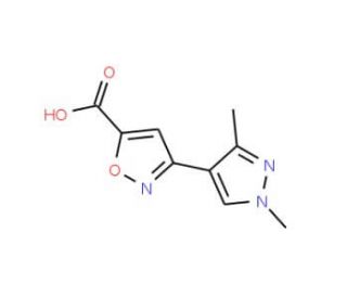 3-(1,3-Dimethyl-1H-pyrazol-4-yl)isoxazole-5-carboxylic acid - chemical structure image