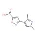 3-(1,3-Dimethyl-1H-pyrazol-4-yl)isoxazole-5-carboxylic acid - chemical structure image