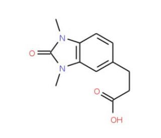 3-(1,3-Dimethyl-2-oxo-2,3-dihydro-1H-benzoimidazol-5-yl)-propionic acid - chemical structure image