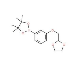 3-((1,3-Dioxolan-2-yl)methoxy)phenylboronic acid, pinacol ester (CAS 850411-08-4) - chemical structure image