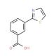 3-(1,3-Thiazol-2-yl)benzoic acid (CAS 847956-27-8) - chemical structure image