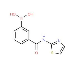 3-(1,3-Thiazol-2-ylcarbamoyl)benzeneboronic acid (CAS 850567-34-9) - chemical structure image