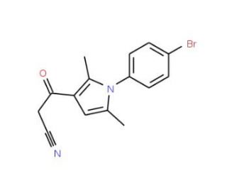 3-[1-(4-Bromo-phenyl)-2,5-dimethyl-1H-pyrrol-3-yl]-3-oxo-propionitrile - chemical structure image