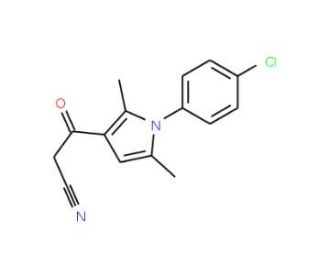 3-[1-(4-Chloro-phenyl)-2,5-dimethyl-1H-pyrrol-3-yl]-3-oxo-propionitrile - chemical structure image