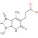 3-(1,4-dimethyl-3,6-dioxo-2,3,6,7-tetrahydro-1H-pyrazolo[3,4-b]pyridin-5-yl)propanoic acid - chemical structure image
