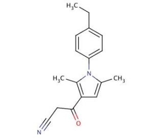 3-[1-(4-Ethyl-phenyl)-2,5-dimethyl-1H-pyrrol-3-yl]-3-oxo-propionitrile - chemical structure image