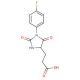 3-[1-(4-fluorophenyl)-2,5-dioxoimidazolidin-4-yl]propanoic acid - chemical structure image