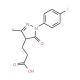 3-[1-(4-fluorophenyl)-3-methyl-5-oxo-4,5-dihydro-1H-pyrazol-4-yl]propanoic acid - chemical structure image
