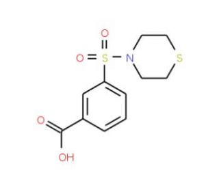 3-(1,4-Thiazinan-4-ylsulfonyl)-benzenecarboxylicacid - chemical structure image