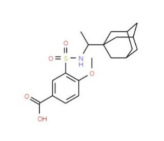 3-(1-Adamantan-1-yl-ethylsulfamoyl)-4-methoxy-benzoic acid - chemical structure image