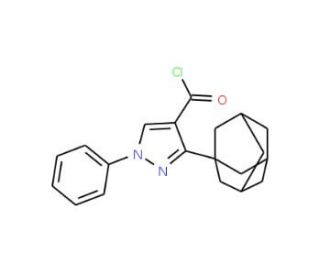 3-(1-adamantyl)-1-phenyl-1H-pyrazole-4-carbonyl chloride - chemical structure image