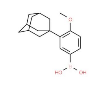 3-(1-Adamantyl)-4-methoxyphenylboronic acid (CAS 459423-32-6) - chemical structure image