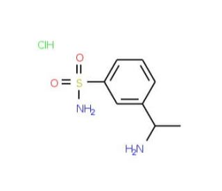 3-(1-aminoethyl)benzenesulfonamide hydrochloride - chemical structure image