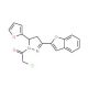 3-(1-benzofuran-2-yl)-1-(chloroacetyl)-5-(2-furyl)-4,5-dihydro-1H-pyrazole - chemical structure image