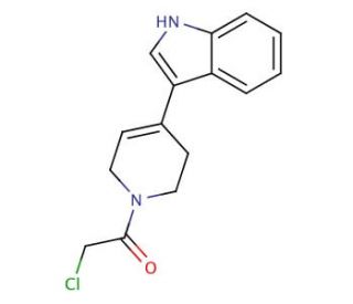 3-[1-(chloroacetyl)-1,2,3,6-tetrahydropyridin-4-yl]-1H-indole - chemical structure image