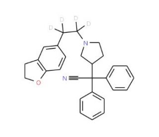 3-(1-Cyano-1,1-diphenylmethyl)-1-[2-(2,3-dihydrobenzofuran-5-yl)ethyl-d4]pyrrolidine (CAS 1216586-32-1) - chemical structure