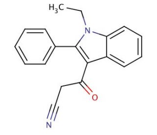 3-(1-Ethyl-2-phenyl-1H-indol-3-yl)-3-oxo-propionitrile - chemical structure image