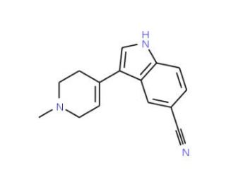 3-(1-Methyl-1,2,3,6-tetrahydro-4-pyridinyl)-1H-indole-5-carbonitrile - chemical structure image