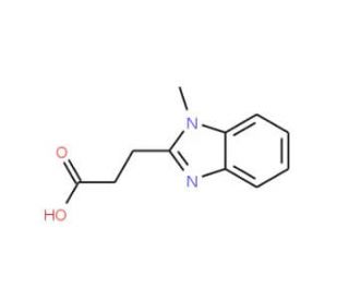 3-(1-Methyl-1H-benzoimidazol-2-yl)-propionic acid (CAS 24786-75-2) - chemical structure image