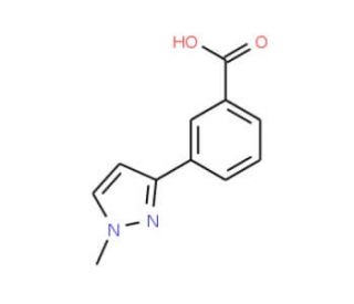 3-(1-Methyl-1H-pyrazol-3-yl)benzoic acid (CAS 906352-85-0) - chemical structure image